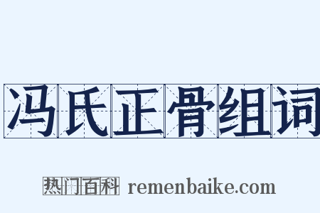 冯氏正骨组词是什么意思的图片
